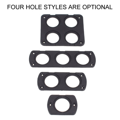 5 PCS 2-Hole Car Modified USB Charging Voltmeter Cigarette Lighter Panel, 2-Hole