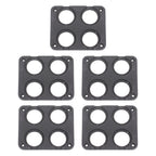 5 PCS 4-Hole Car Modified USB Charging Voltmeter Cigarette Lighter Panel, 4-Hole