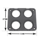 5 PCS 4-Hole Car Modified USB Charging Voltmeter Cigarette Lighter Panel, 4-Hole