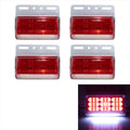 4 PCS ZS-9001 DC24V 9D Waterproof Car / Truck Side Marker Indicator Lights Bulb Lamp, Red Light, White Light, Yellow Light, Blue Light, Green Light