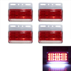 4 PCS ZS-9001 DC24V 9D Waterproof Car / Truck Side Marker Indicator Lights Bulb Lamp, Red Light, White Light, Yellow Light, Blue Light, Green Light