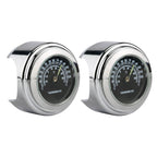 2 PCS Motorcycle 22-25mm Handlebar Thermometer, Thermometer (Black), Thermometer (White)