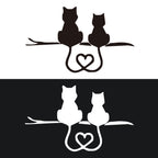 20 PCS Car Body Bumper Cat Vinyl Decal Window Sticker, Size: 17.8x10.8cm, Dual Cats