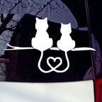 20 PCS Car Body Bumper Cat Vinyl Decal Window Sticker, Size: 17.8x10.8cm, Dual Cats
