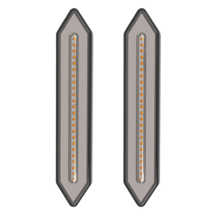 2 PCS Heavy Truck 100LED Two-color Running Water Light Guide Brake Steering Tail Rear Bumper Light, 100LED