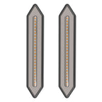 2 PCS Heavy Truck 100LED Two-color Running Water Light Guide Brake Steering Tail Rear Bumper Light, 100LED