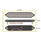 2 PCS Heavy Truck 100LED Two-color Running Water Light Guide Brake Steering Tail Rear Bumper Light, 100LED