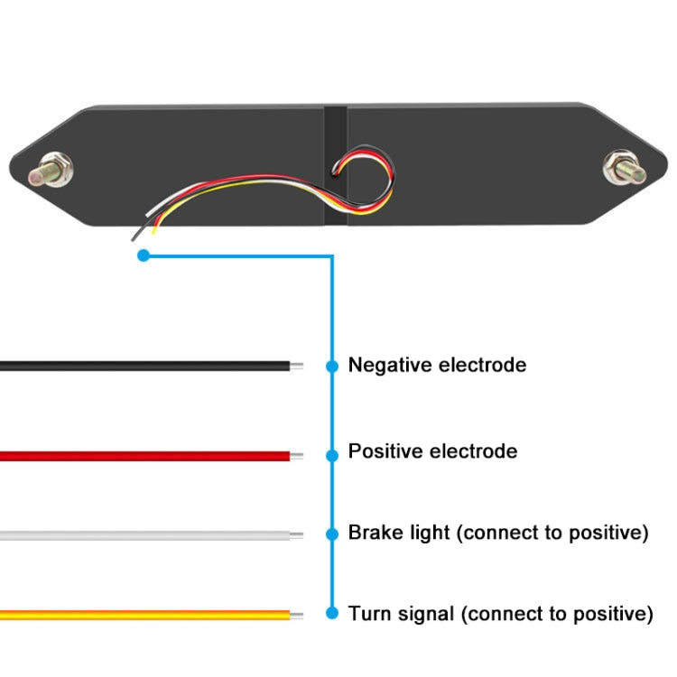 2 PCS Heavy Truck 100LED Two-color Running Water Light Guide Brake Steering Tail Rear Bumper Light, 100LED