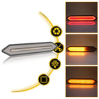 2 PCS Heavy Truck 100LED Two-color Running Water Light Guide Brake Steering Tail Rear Bumper Light, 100LED