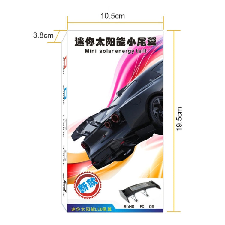 Car Mini Rear Wing with Light Solar Anti-collision Tail Light, Mini Rear Wing