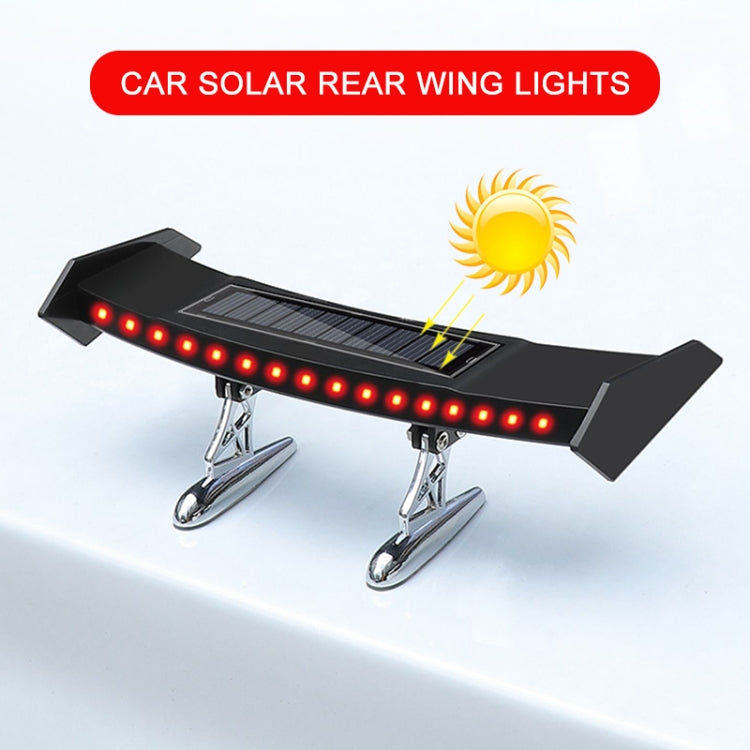 Car Mini Rear Wing with Light Solar Anti-collision Tail Light, Mini Rear Wing