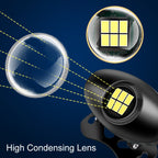 Car Adjustable LED Super Bright Flashing Reversing Light, Flashing (Black), Flashing (Silver)