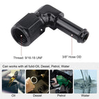 Car 90 Degree Quick Connect Female AN6-3/8 Swivel Barb Fitting Adapter, AN6-3/8