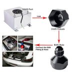 AN10 to AN8 Male and Female Connector Conversion Screw Oil Cooler Conversion Reducer Adapter, AN10 to AN8 (Black), AN10 to AN8 (Red)
