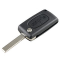 For PEUGEOT 2 Buttons Intelligent Remote Control Car Key with PCF7961 Integrated Chip & Battery & Holder & Slotted Key Blade & FSK Signal, Frequency: 433MHz, For PEUGEOT FSK Signal