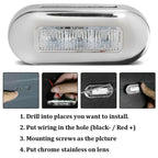 MK-056 Ship / Yacht 3 inch 12V LED Waterproof Stainless Steel Underwater Light, 12V White Light, 12V Blue Light