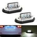2 PCS MK-257 Car Van Bus Trailer LED Taillight Side Light 12-30V 6LEDs License Plate Light, MK-257 (Silver), MK-257 (Black)