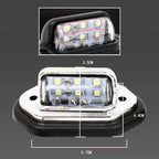 2 PCS MK-257 Car Van Bus Trailer LED Taillight Side Light 12-30V 6LEDs License Plate Light, MK-257 (Black), MK-257 (Silver)