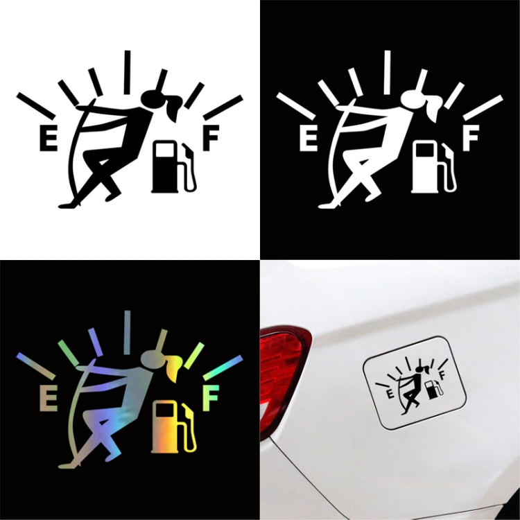 Female Pull Fuel Tank Pointer To Full Hellaflush Reflective Vinyl Car Sticker, Female (Colour), Female (White), Female (Black)