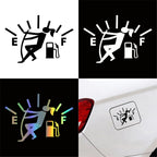 Female Pull Fuel Tank Pointer To Full Hellaflush Reflective Vinyl Car Sticker, Female (Colour), Female (White), Female (Black)