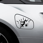 Female Pull Fuel Tank Pointer To Full Hellaflush Reflective Vinyl Car Sticker, Female (Black), Female (Colour)