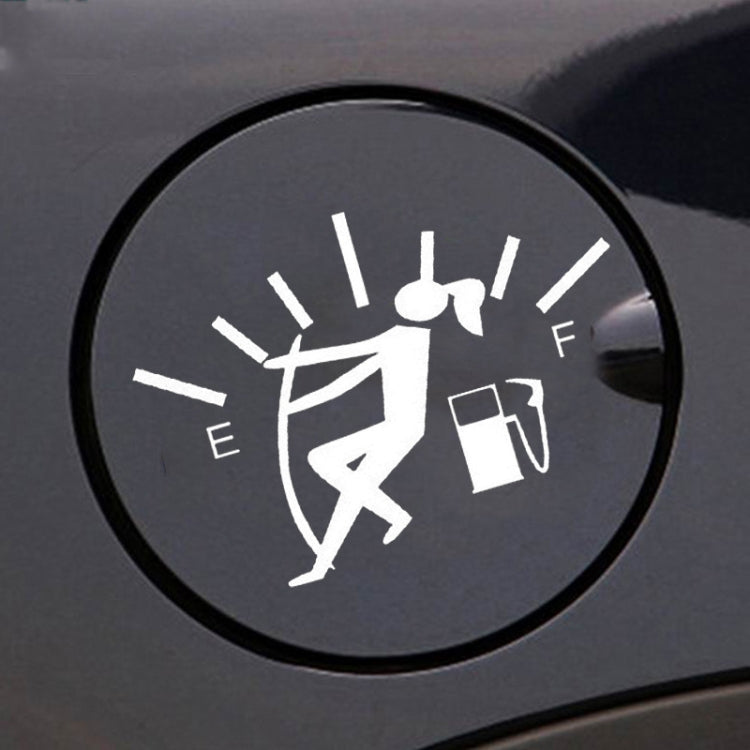 Female Pull Fuel Tank Pointer To Full Hellaflush Reflective Vinyl Car Sticker, Female (Colour), Female (White), Female (Black)