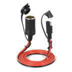 12V Car Charger Cigarette Lighter Extension Cord Female Socket with Quick Disconnect Wire Harness, Female Socket