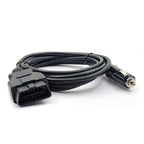 OBD II Car ECU Emergency Power Supply Cable Memory Saver with Alligator Clip-On Cigarette Lighter Power Socket, OBD II