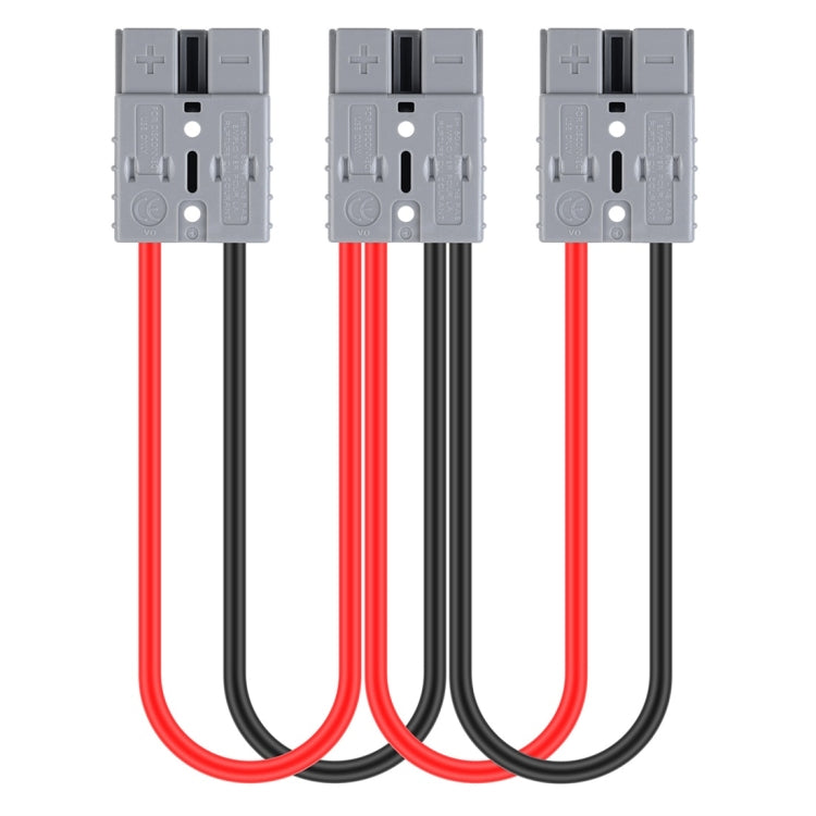 50A 600V Battery Charger Battery Quick Disconnect Plug Trailer Winch Connector with 1FT Cable (1 Round 2), (1 Round 2)