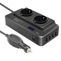 DC12V 200W AC220V Car Smart Multi-functional Digital Display Inverter, EU Plug, EU Plug