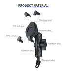 ZH-1558B1 Motorcycle Rear Mirror X-shape Aluminum Alloy Phone Holder, ZH-1558B1