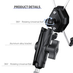 ZH-1558C1 Motorcycle M8 Ball Joint X-shape Aluminum Alloy Phone Holder, ZH-1558C1