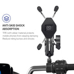 ZH-1558C1 Motorcycle M8 Ball Joint X-shape Aluminum Alloy Phone Holder, ZH-1558C1