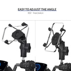 ZH-1558C1 Motorcycle M8 Ball Joint X-shape Aluminum Alloy Phone Holder, ZH-1558C1