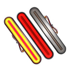 2 PCS Heavy-duty Truck Trailer 100LED Light Guide Two-color Brake Light, Two-color