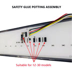 2 PCS Heavy-duty Truck Trailer 147LED Light Guide Three-color Brake Light