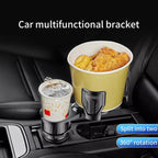 Car Multifunctional Retractable Rotating Water Cup Holder with Compass, SB-3088 Black