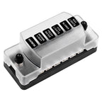 CS-978A1 FB1901 1 In 6 Out Independent Positive Negative Fuse Box without Fuse Piece for Auto Car Truck Boat, CS-978A1