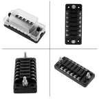 CS-978A1 FB1901 1 In 6 Out Independent Positive Negative Fuse Box without Fuse Piece for Auto Car Truck Boat, CS-978A1
