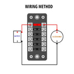 CS-979A1 FB1903 1 In 1 Out 6 Ways No Distinction Positive Negative Fuse Box without Fuse for Auto Car Truck Boat, CS-979A1