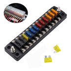 FB1904 1 In 1 Out 12 Ways Positive Negative Fuse Box with 24 Fuses for Auto Car Truck Boat, ZH-979A2