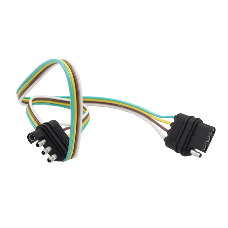 4 Pin Trailer Light Wire Harness Extension 18 Gauge 4-Way Flat Wiring Connector, CP-0618