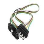 4 Pin Trailer Light Wire Harness Extension 18 Gauge 4-Way Flat Wiring Connector, CP-0618