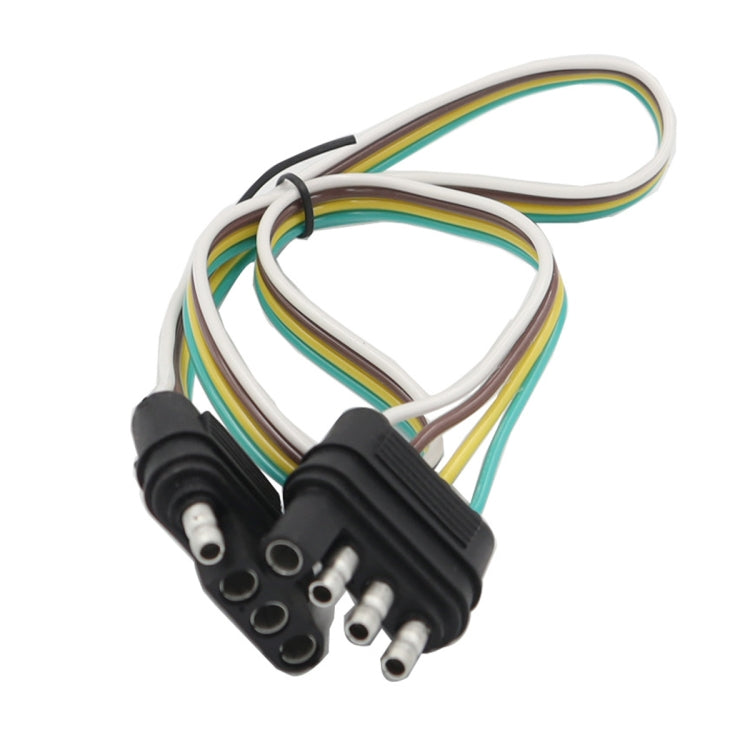 4 Pin Trailer Light Wire Harness Extension 18 Gauge 4-Way Flat Wiring Connector, CP-0618