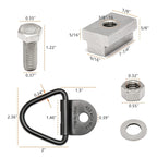 Bed Deck Rails Cleat T Slot Nuts Fits Screws with 3/8 inch-16 Thread for Toyota Tacoma / Tundra, Slot Nuts Fits Screws
