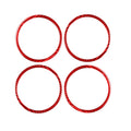 4 PCS Set for Honda CRV 2007-2011 Carbon Fiber Car Door Horn Ring Decorative Sticker,Left and Right Drive Universal, Car Door Horn Ring