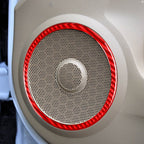 4 PCS Set for Honda CRV 2007-2011 Carbon Fiber Car Door Horn Ring Decorative Sticker,Left and Right Drive Universal, Car Door Horn Ring