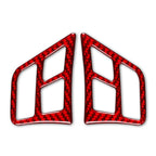 2 PCS Set for BMW 3 Series E90 Carbon Fiber Car Steering Wheel Button Frame Decorative Sticker,Left and Right Drive Universal, Steering Wheel Button Frame