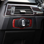 For BMW 3 Series E90 Carbon Fiber Car Headlight Switch Decorative Sticker,Left and Right Drive Universal, Car Headlight Switch