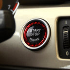 For BMW 3 Series E90 Carbon Fiber Car One-button Start Decorative Sticker, Left and Right Drive, Car One-button Start